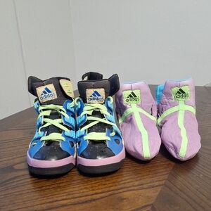 Adidas Kids Shoes - Blue and Pink 4/